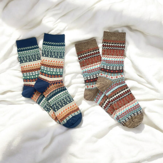 Geo Fairisle Unisex Ankle Socks Lifestyle