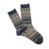 Traditional Fairisle Unisex Ankle Socks - Charcoal