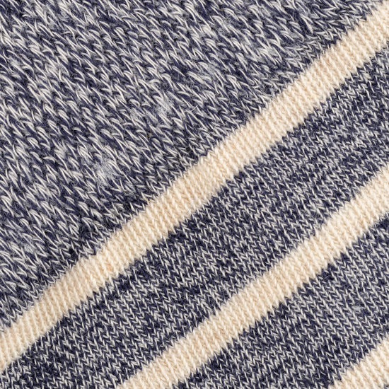 Grey Mens Stripe Sock Close Up