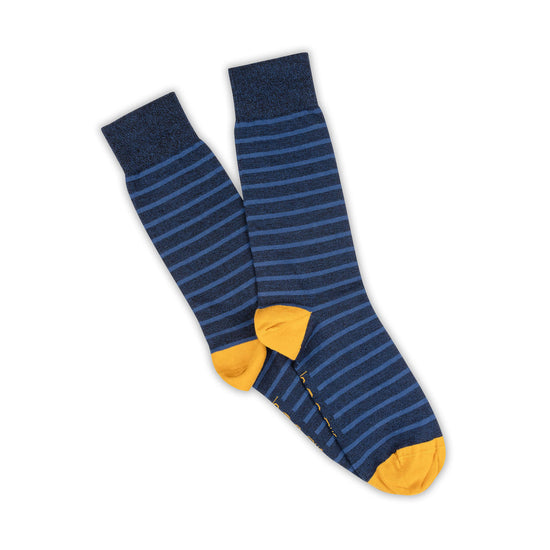 Navy Mens Stripe Sock