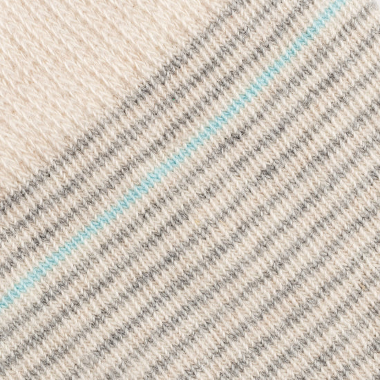 Grey Ticking Stripe Womens Close Up
