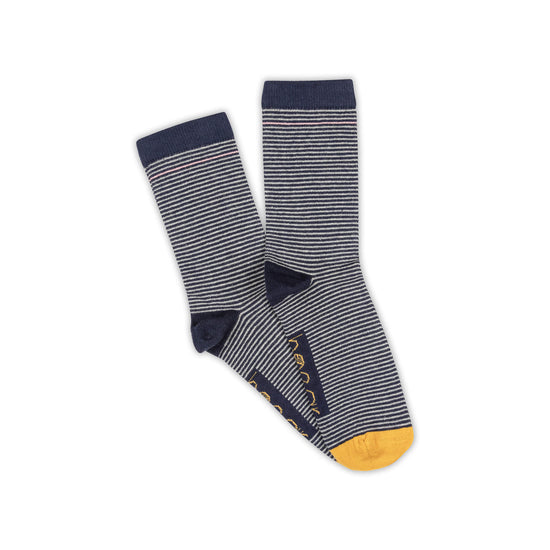 Women's 1 Pack Ticking Stripe Socks Navy
