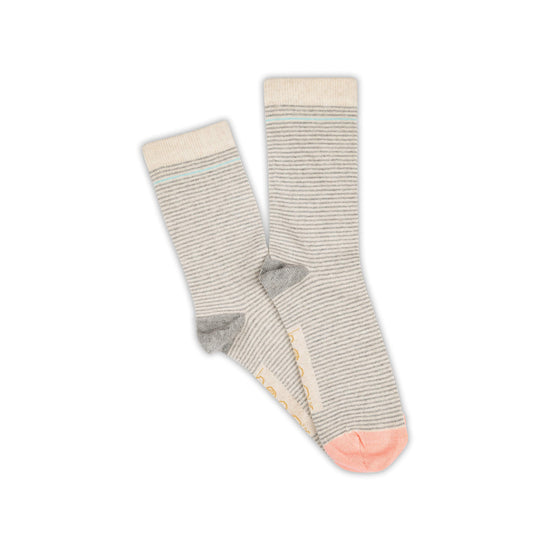Women's 1 Pack Ticking Stripe Socks Grey