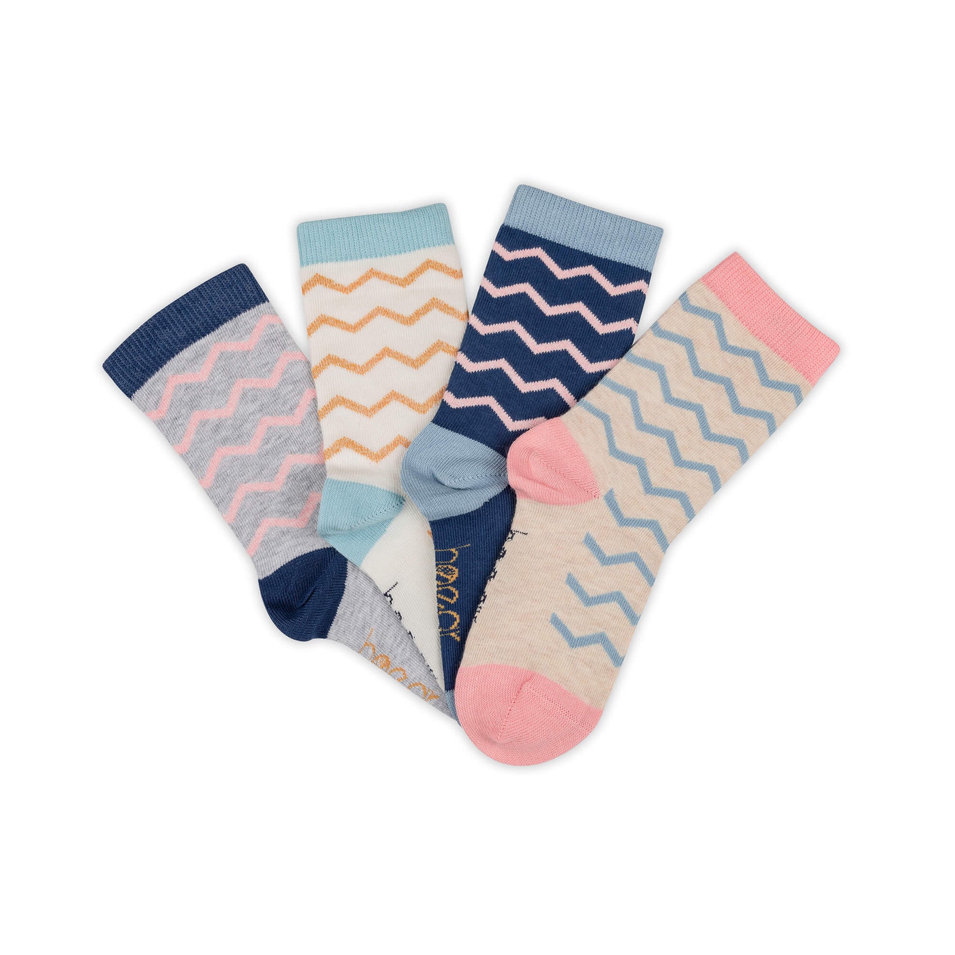 Kids Socks Zig Zag 4 Pack