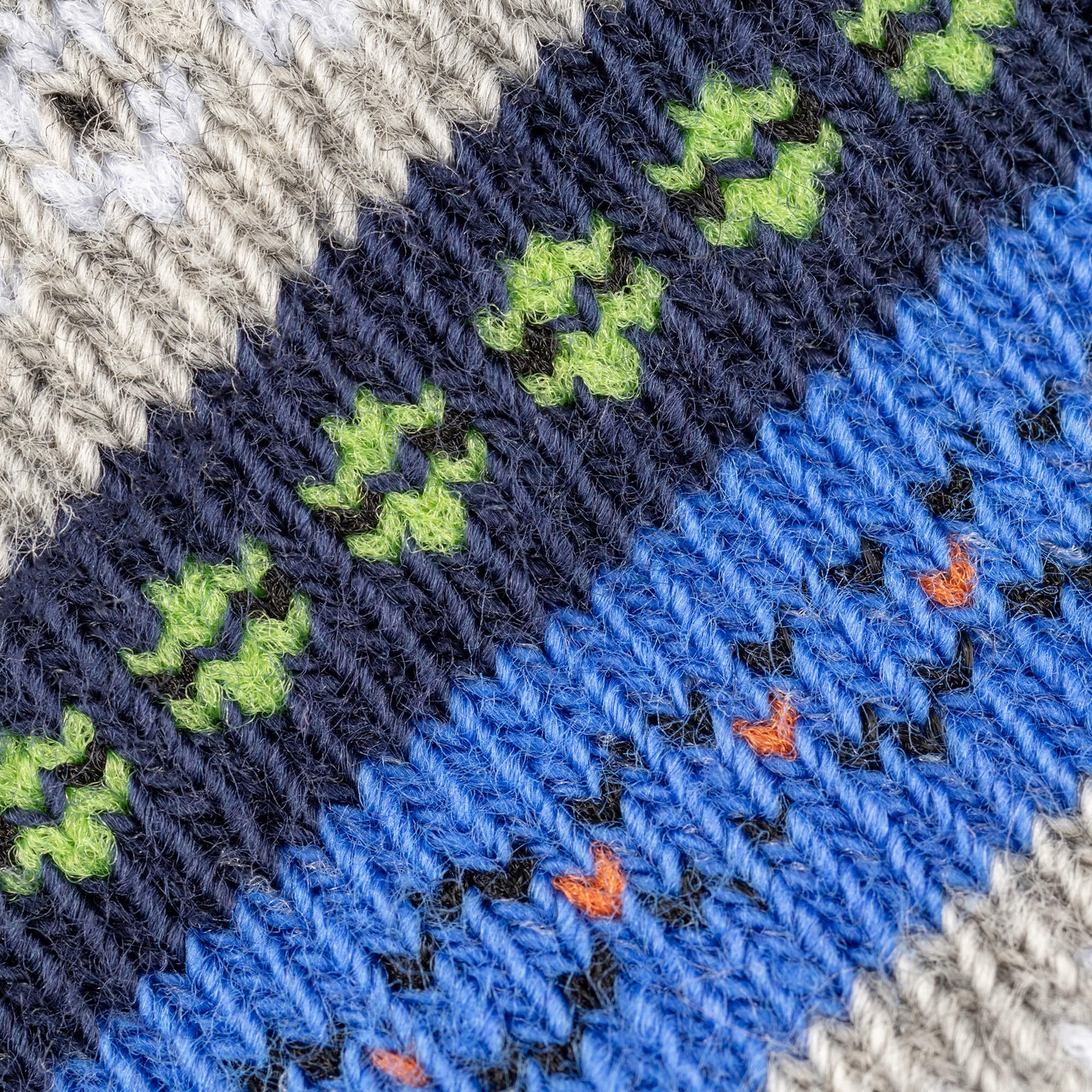 Kids Blue Fairisle Socks Pattern 1