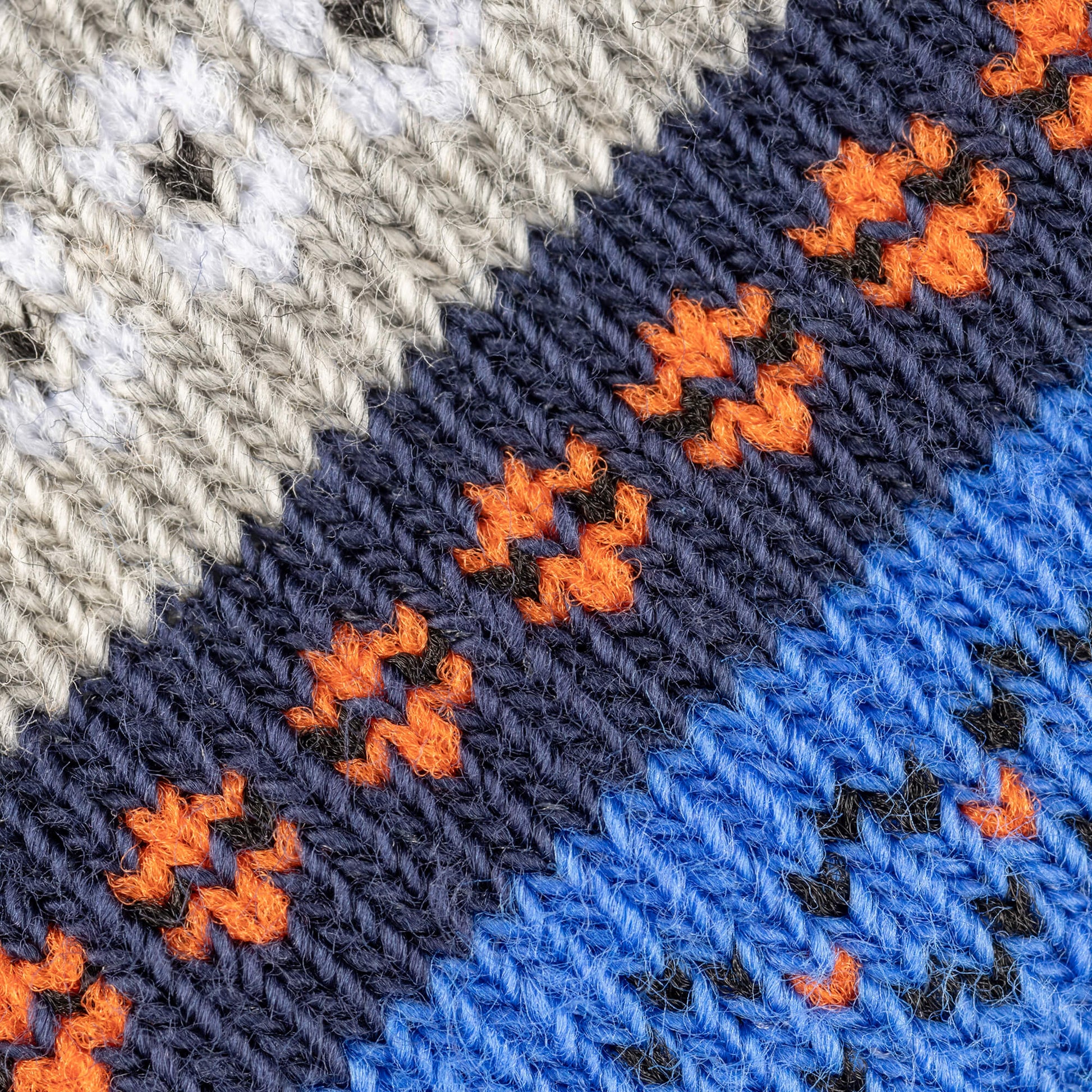 Kids Blue Fairisle Socks Pattern 2