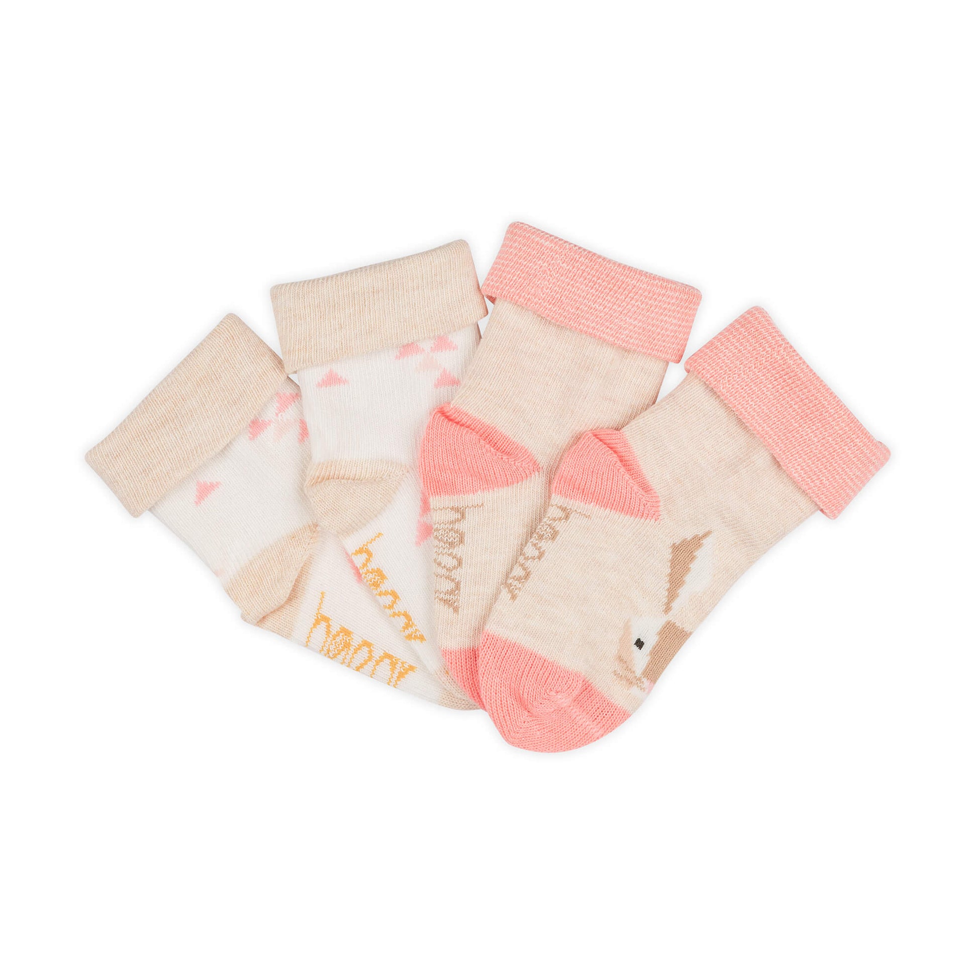 Geo Bunny Baby Socks 2 Pack