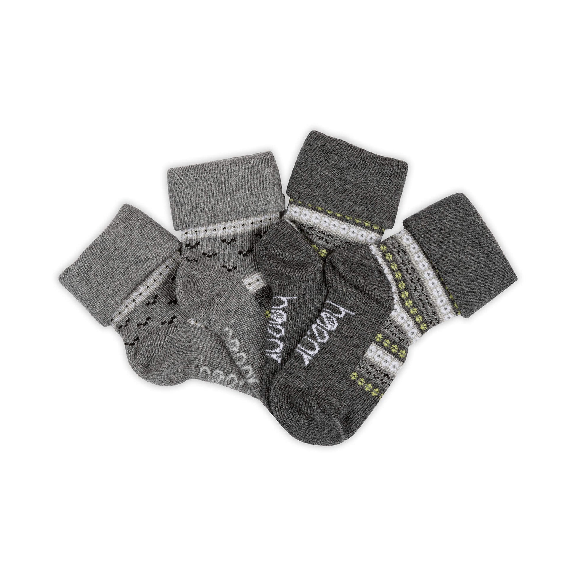 Baby Grey Fairisle Socks