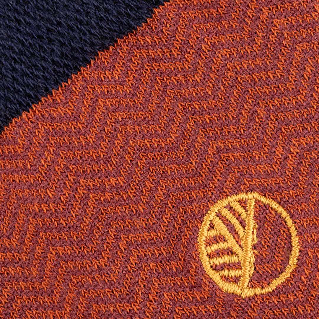 Mens Rust Socks Close Up