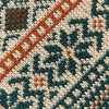Traditional Fairisle Unisex Ankle Socks - Green Close Up