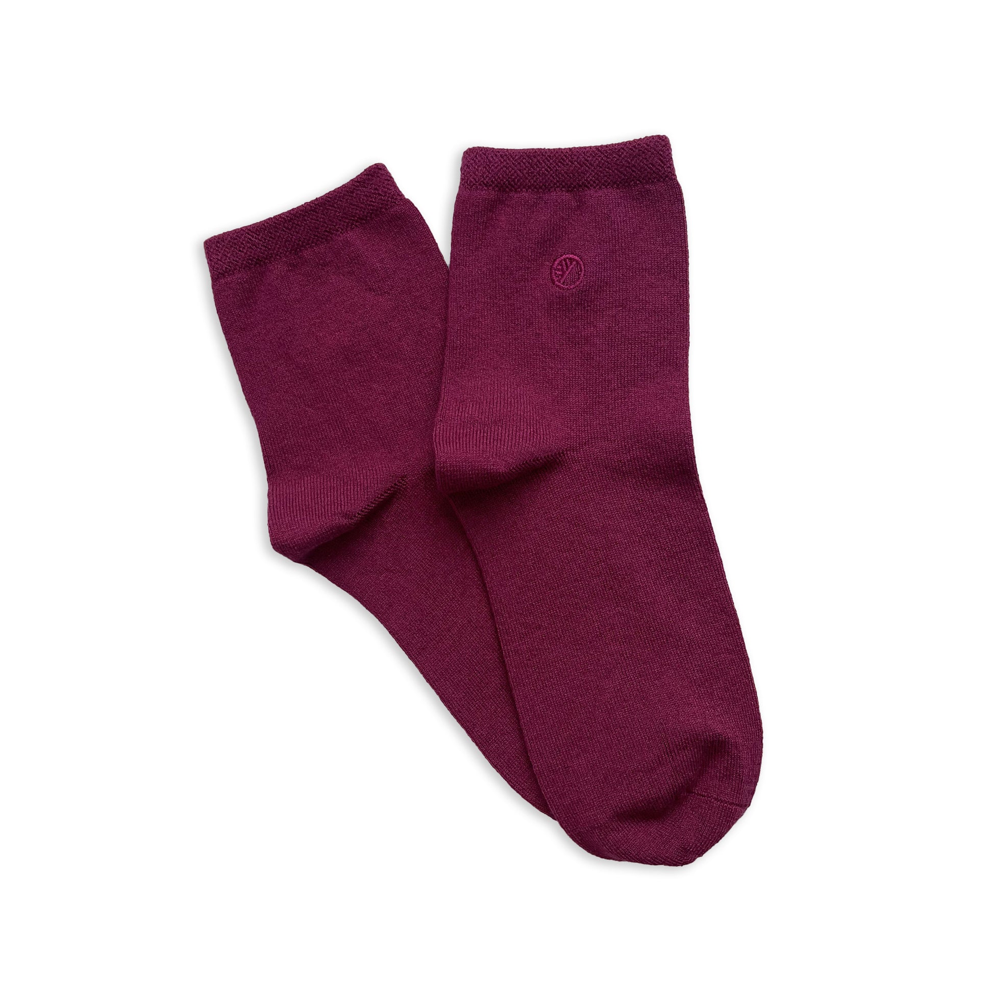 Luxe Merino Wool Women's Socks Burgundy