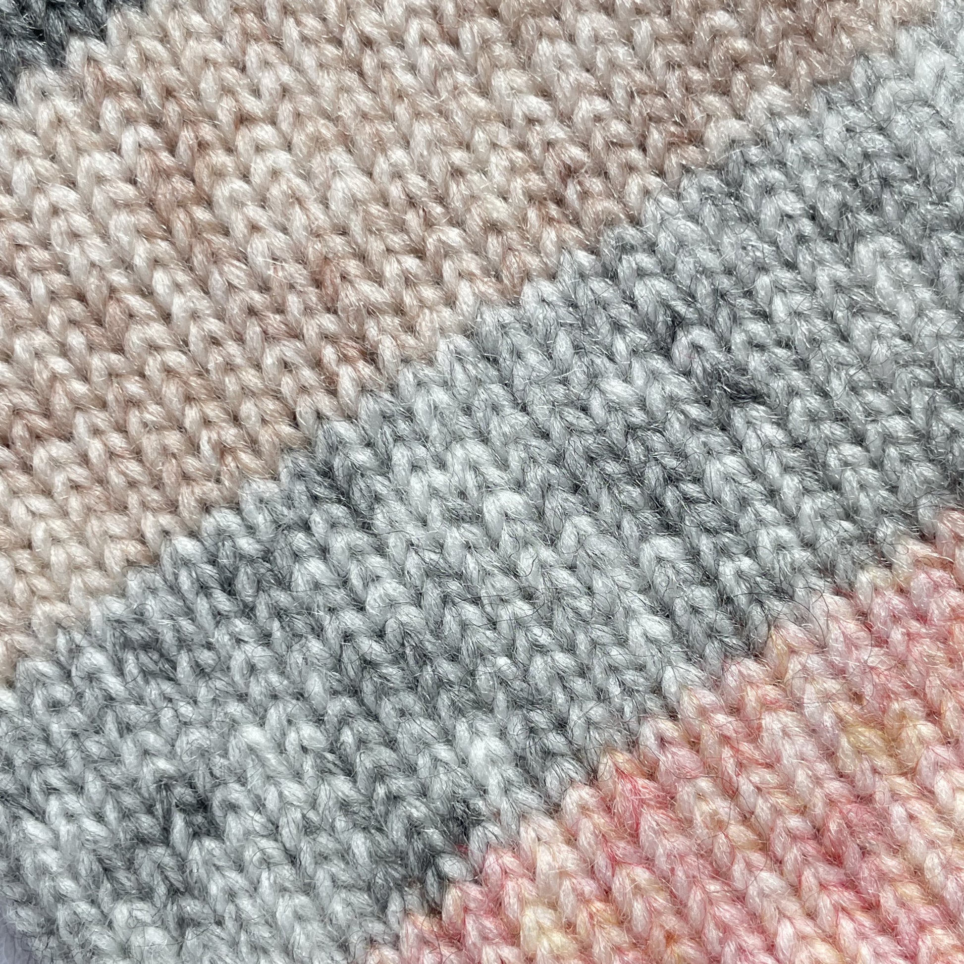 Chunky Pink Stripe Slipper Sock Close Up