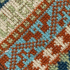 Aztec Fairisle Unisex Ankle Socks - Teal Close Up