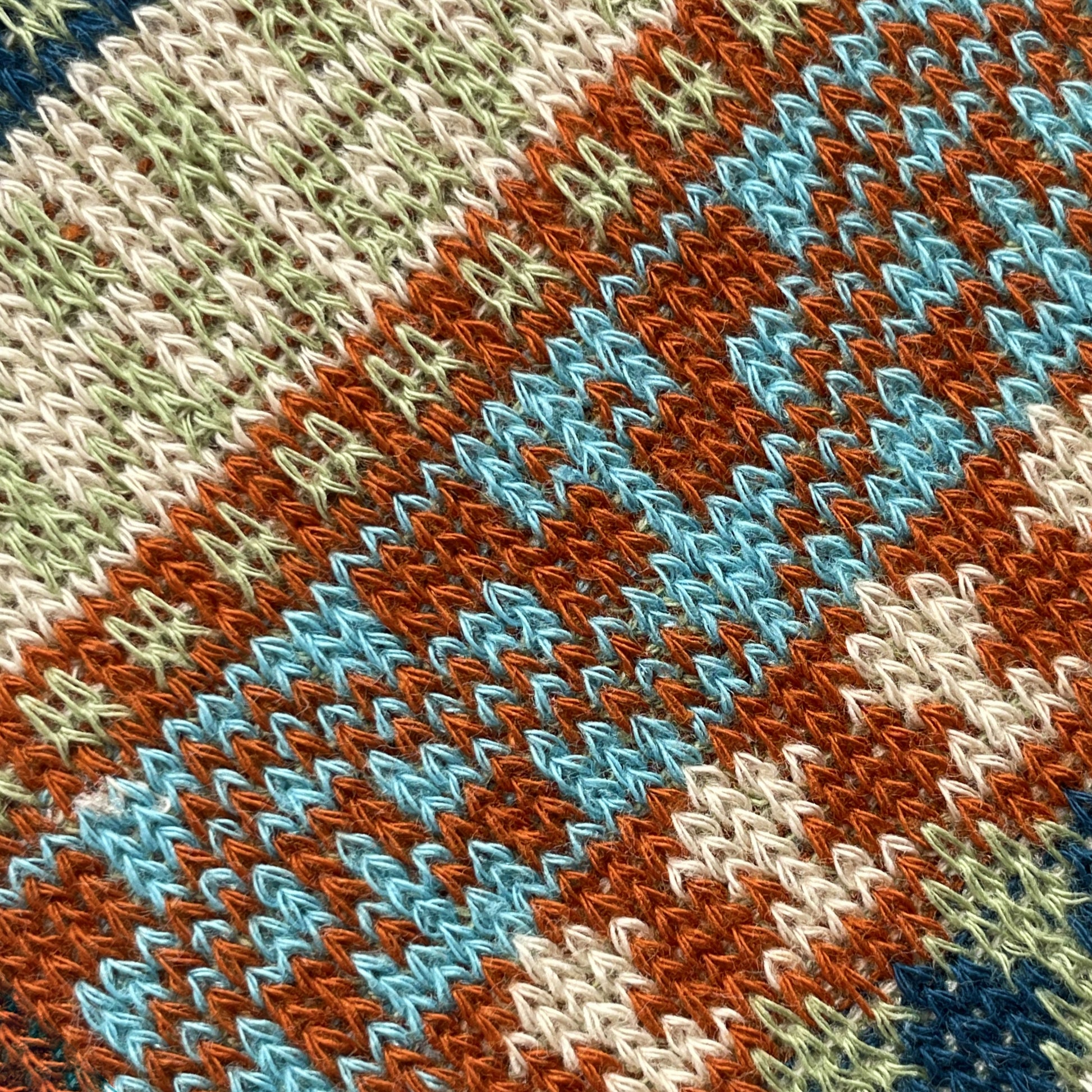 Aztec Fairisle Unisex Ankle Socks - Teal Close Up