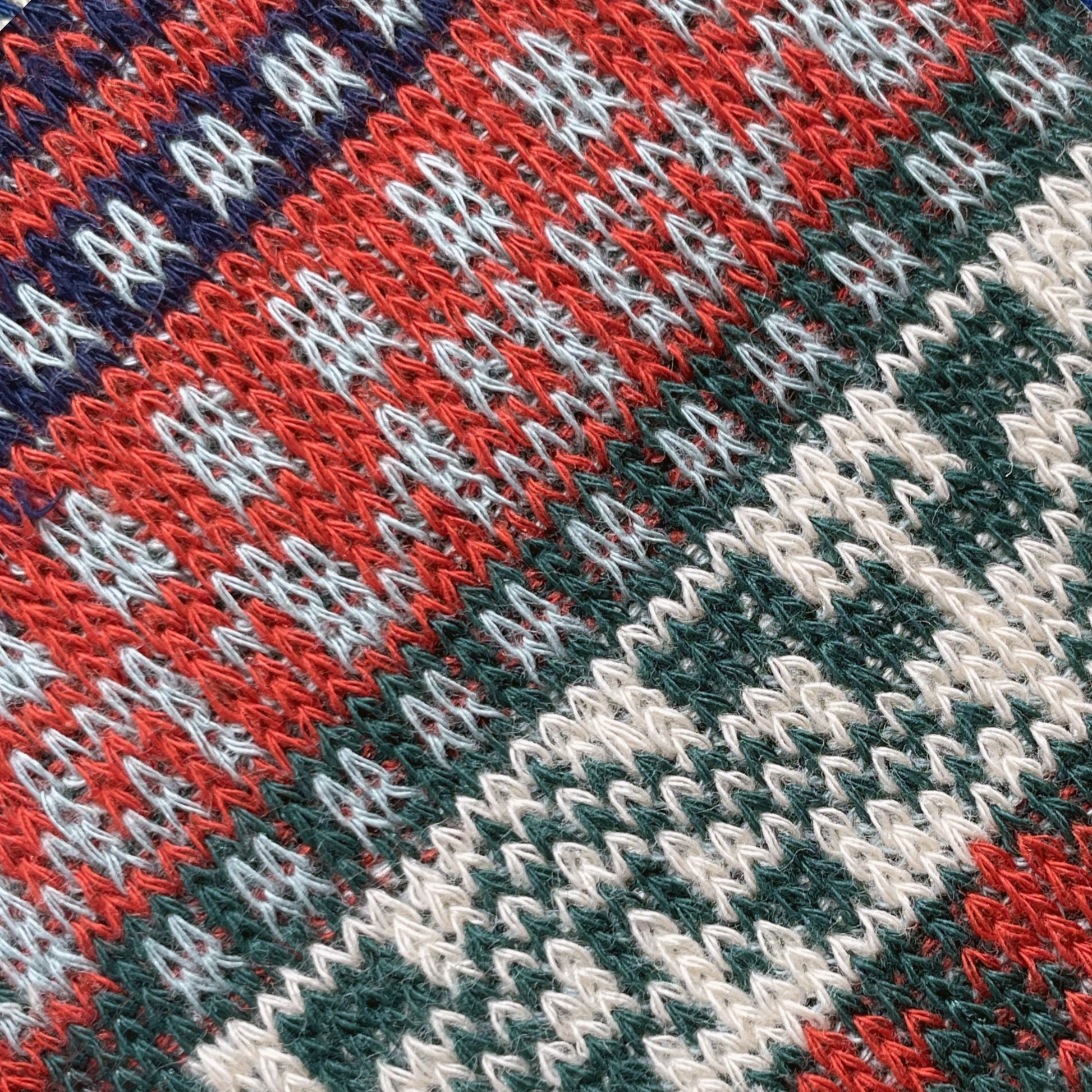 Aztec Fairisle Unisex Ankle Socks - Navy Close Up