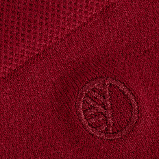 Red Mens Luxury Smart Socks Close Up