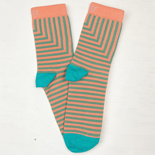 Angled Striped Women's Ankle Sock