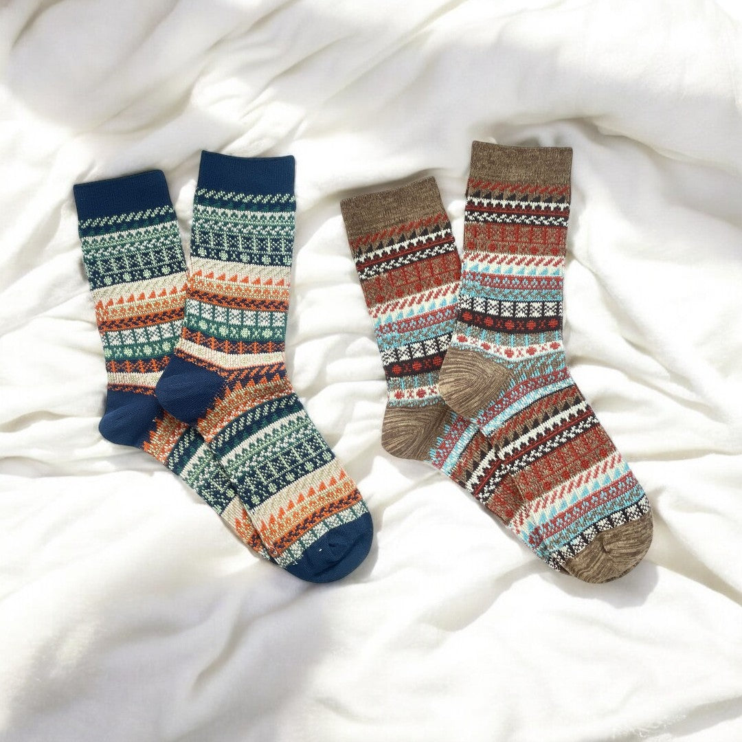 Geo Fairisle Unisex Ankle Socks Lifestyle