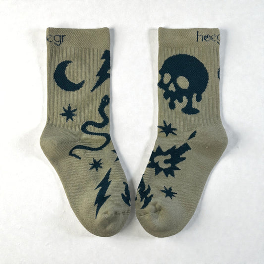 Kids Wolf Graffiti Sport Socks