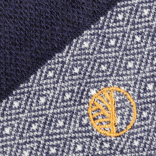 Mens Ecru Geo Socks Close Up