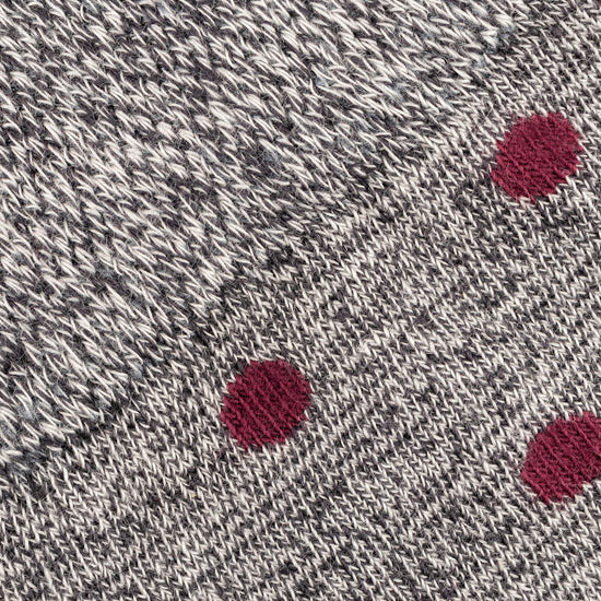 Grey Mens Spot Sock Close Up