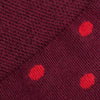 Red Mens Spot Sock Close Up