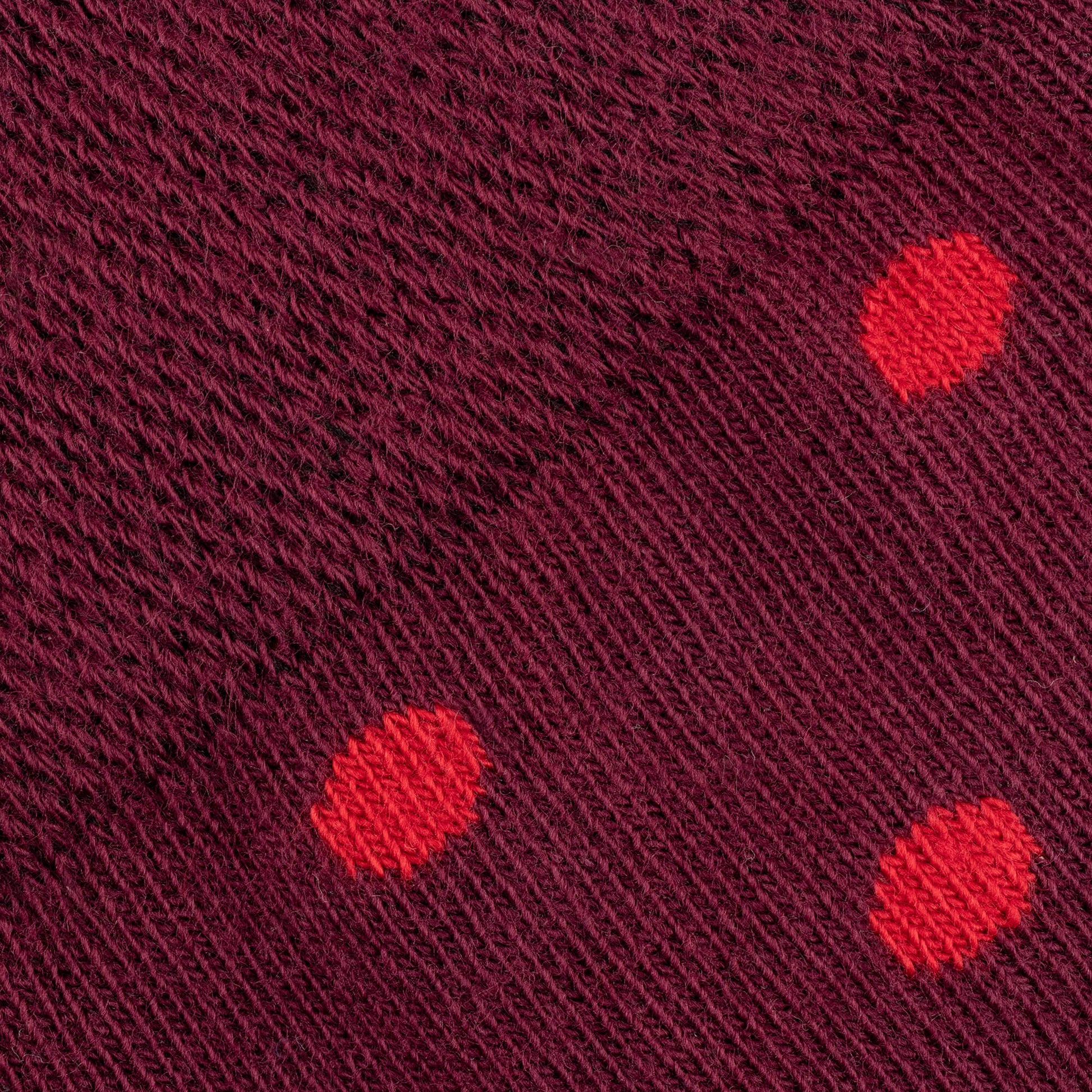 Red Mens Spot Sock Close Up