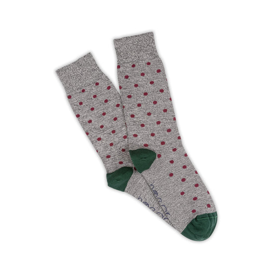 Grey Mens Spot Sock