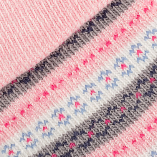 Baby Pink Fairisle Pattern 2