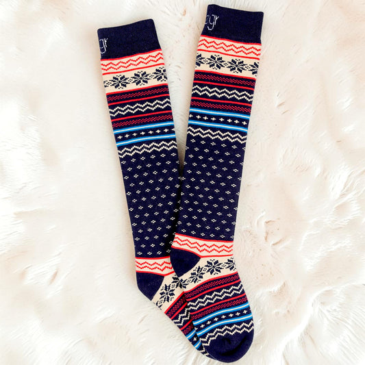 Fairisle Terry Knee High Socks