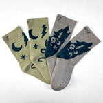 Kids Wolf Graffiti Sport Socks