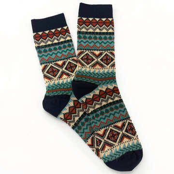 Large Fairisle Unisex Ankle Socks