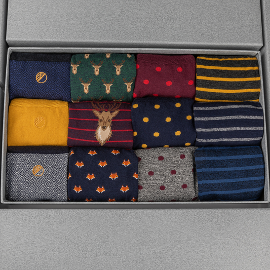 Men's Designers Choice: 12 Pack Sock Gift Box