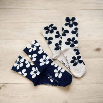 Monochrome Floral Women's Ankle Sock