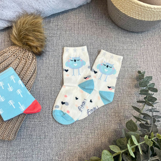 Olga Owl Kids Socks - 2 Pack | Cute Forest Design