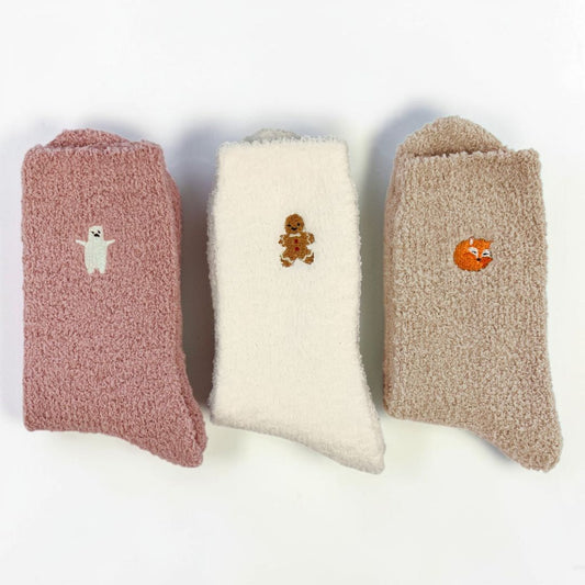 Women's Embroidered Cosy Socks